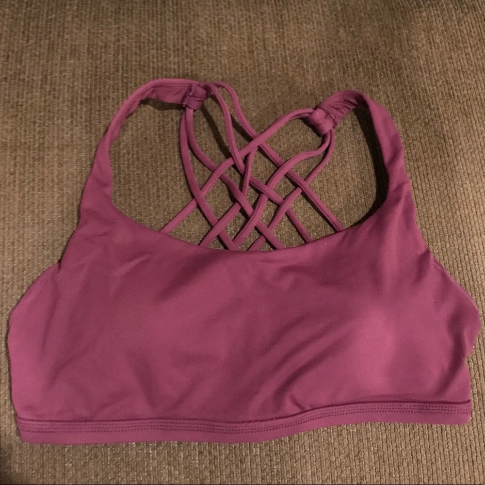Super cute Strappy Purple Sports Bra!